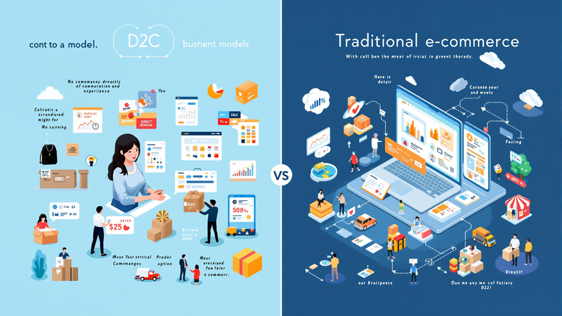 D2Cビジネスモデルの本質と従来型ECとの違いの画像